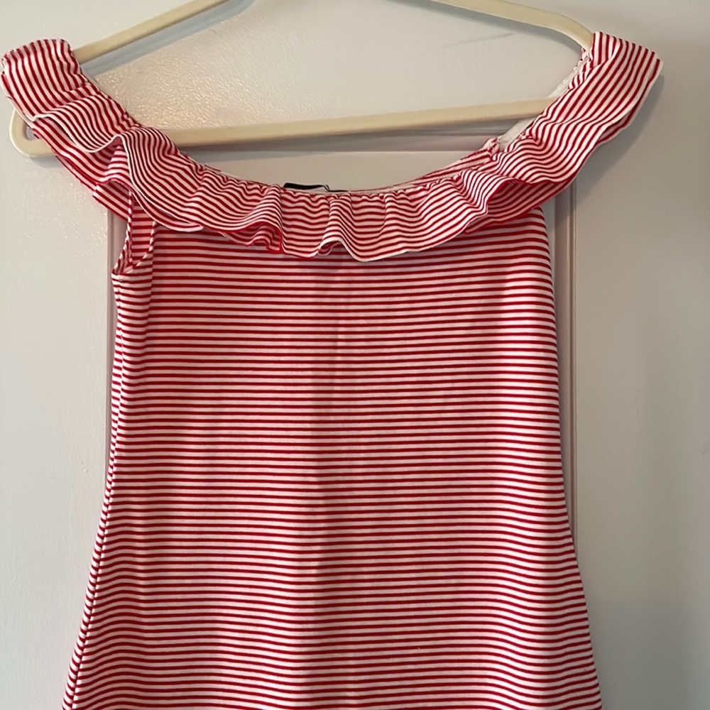 ZARA Dress with stripes and ruffle top Size M